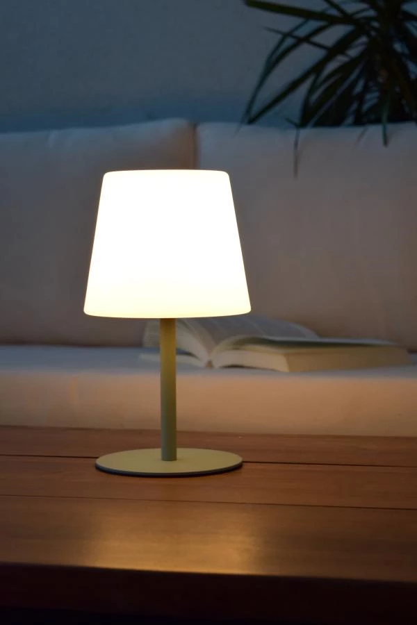 Lucide TYON - Rechargeable Table lamp Indoor/Outdoor - Battery pack - LED Dim. - IP65 - Green - atmosphere 3